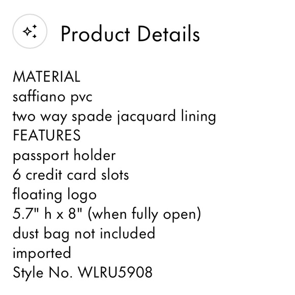 Kate Spade Cameron Ditsy Floral Passport & Card Holder - Picture 5 of 6